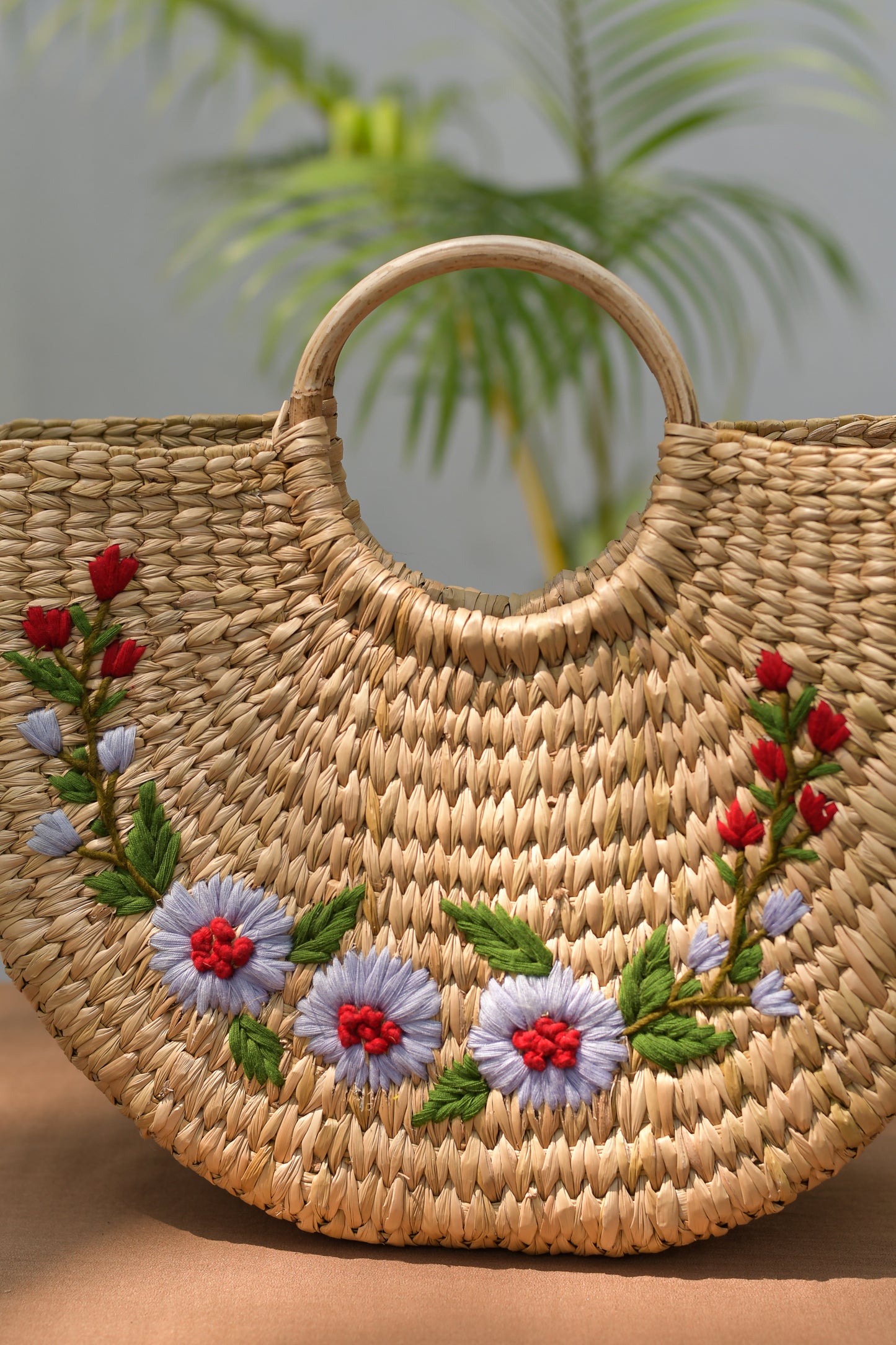 Kouna U Shaped Handbags with Embroidery