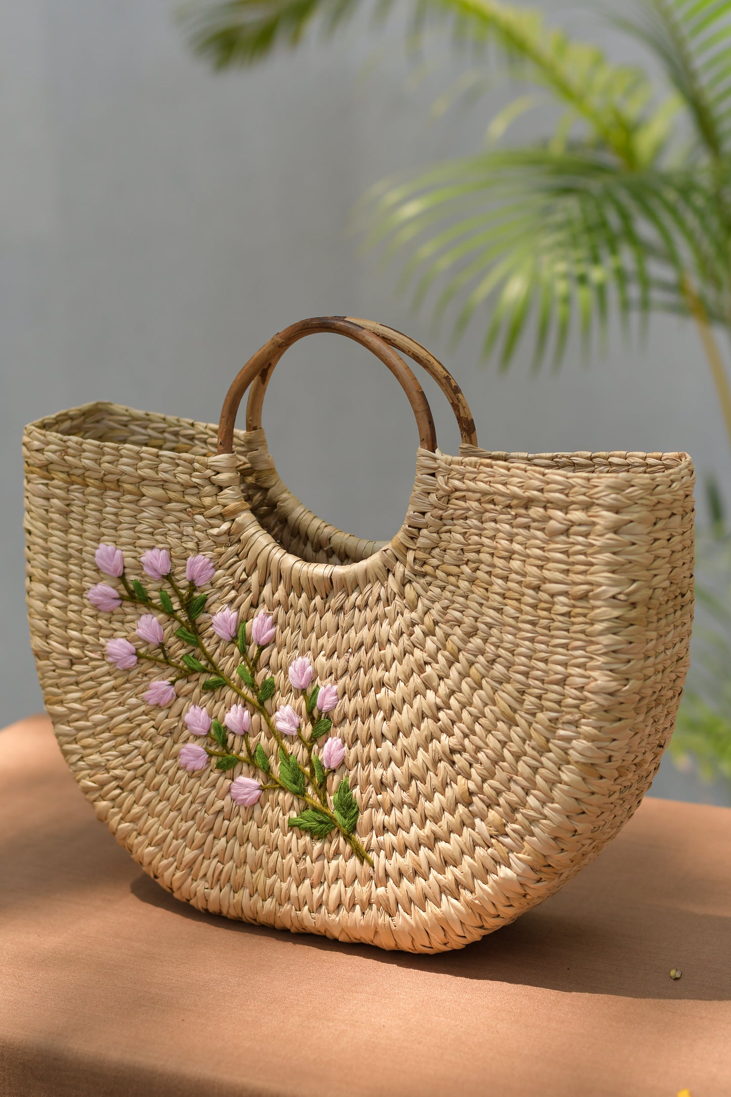 Kouna U Shaped Handbags with Embroidery