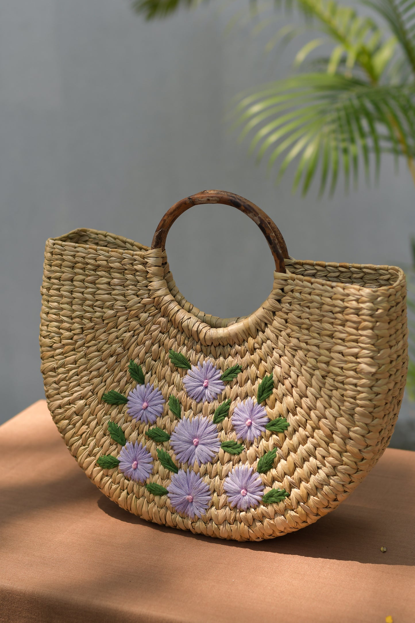 Kouna U Shaped Handbags with Embroidery