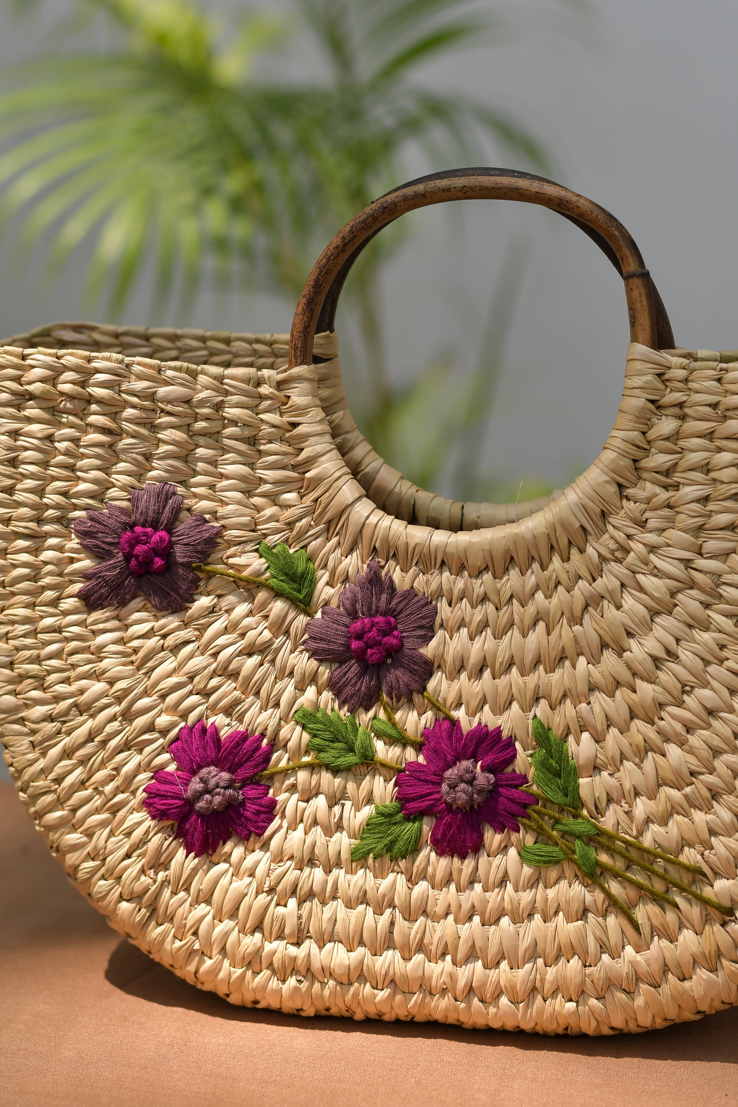 Kouna U Shaped Handbags with Embroidery