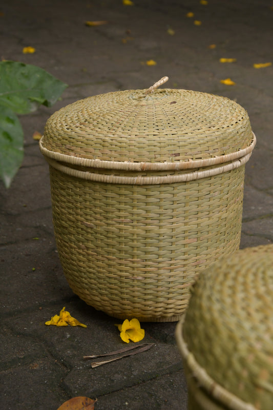 Nongpoh storage basket with lid