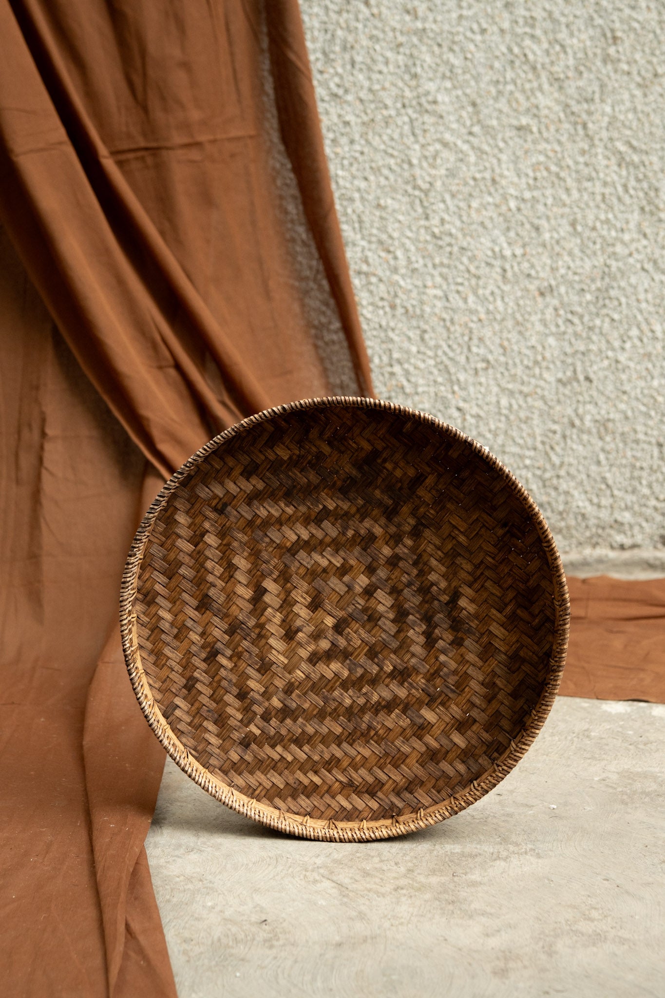 Midori Cane Circle Tray Set