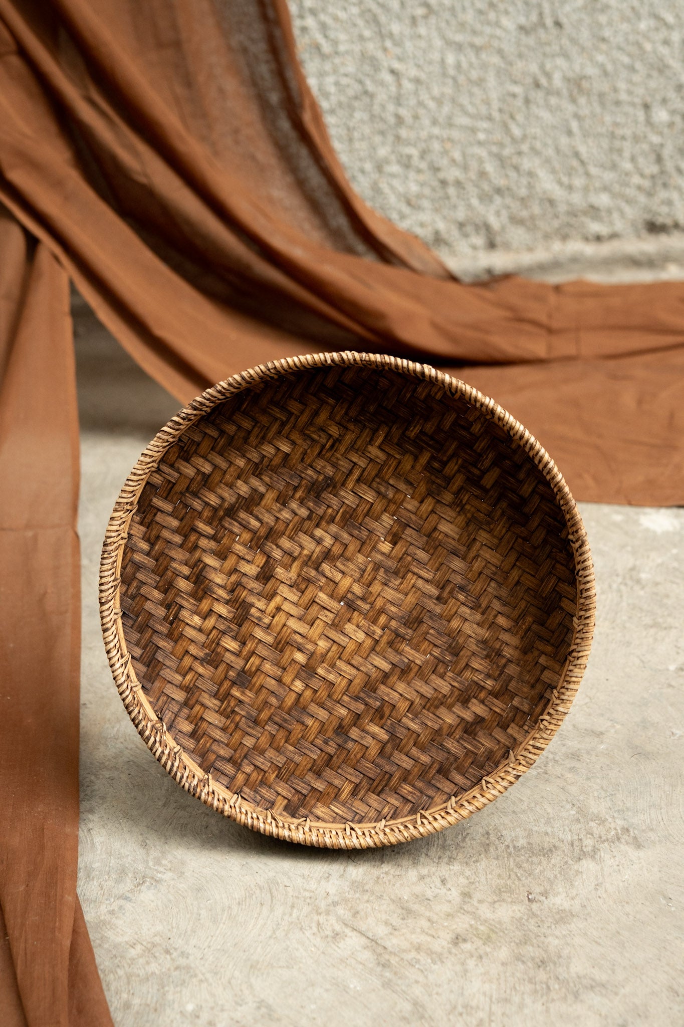 Midori Cane Circle Tray Set