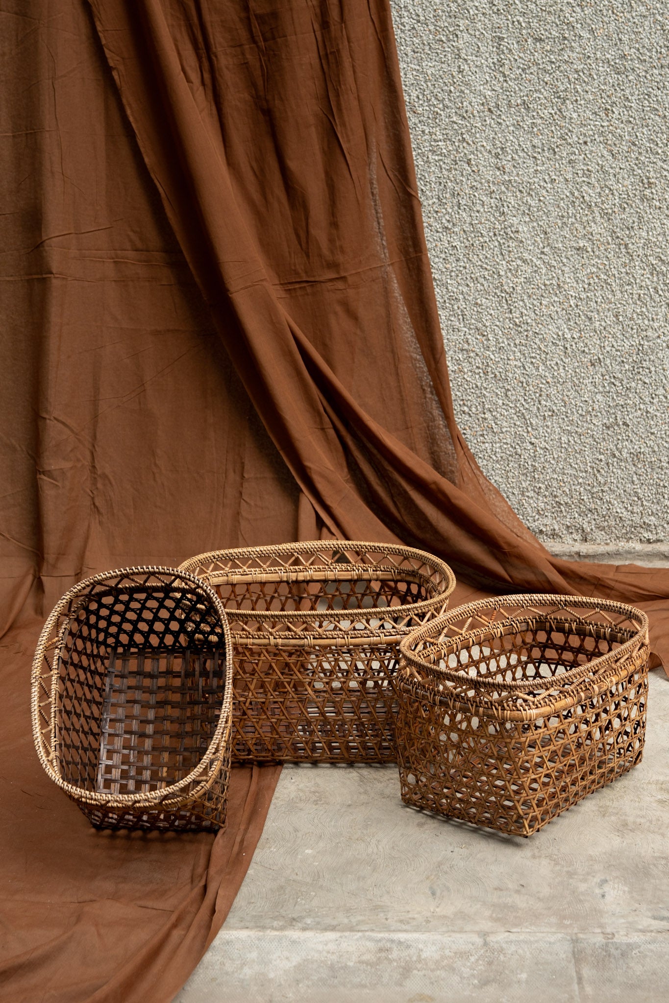 Midori Rattan Mid Height Net Basket