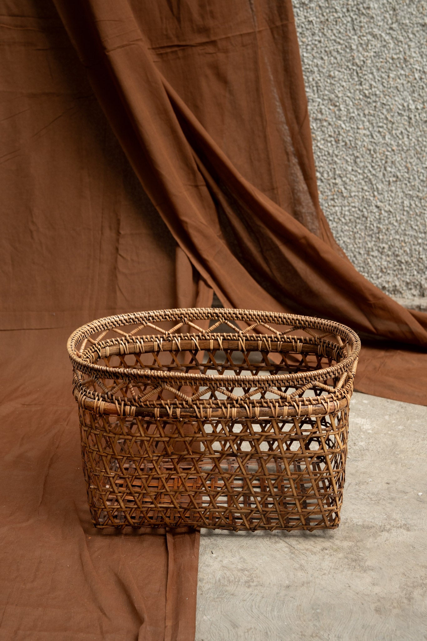Midori Rattan Mid Height Net Basket