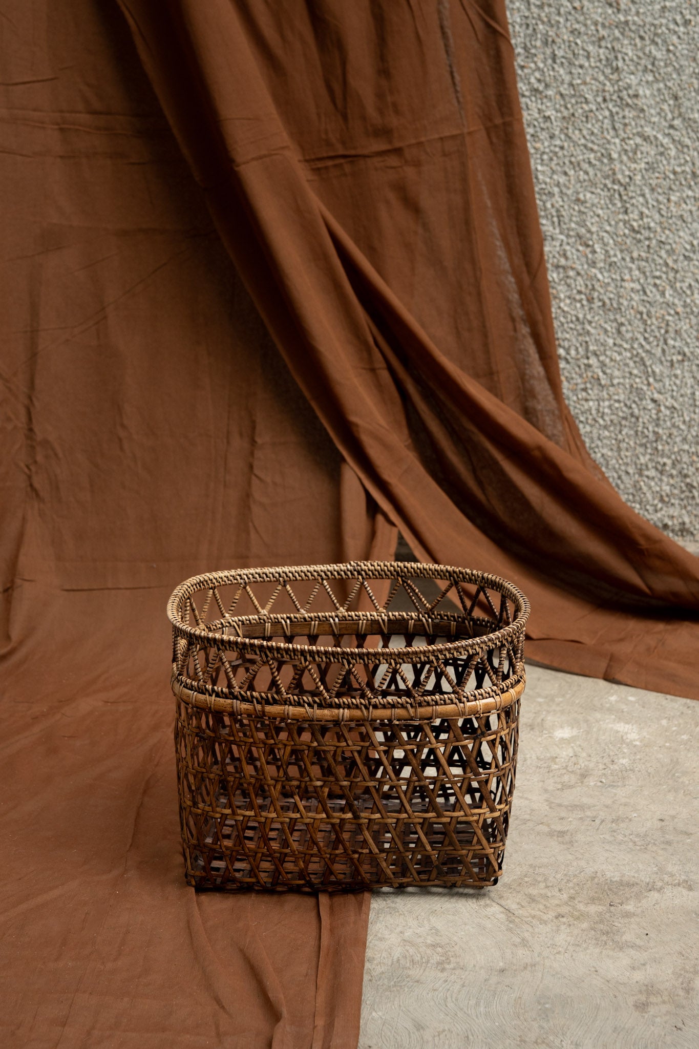 Midori Rattan Mid Height Net Basket