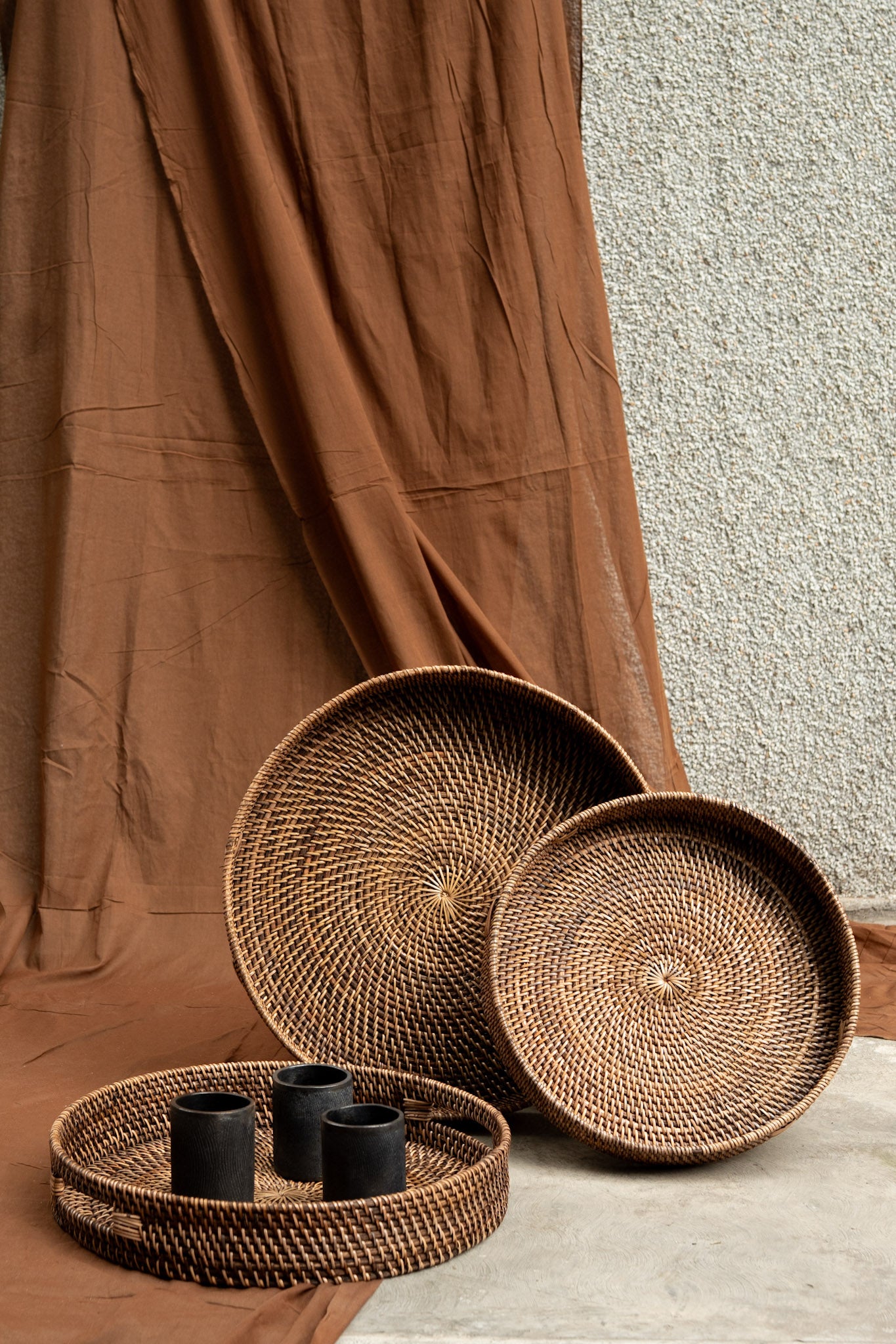 Midori Circle Tray With Handle
