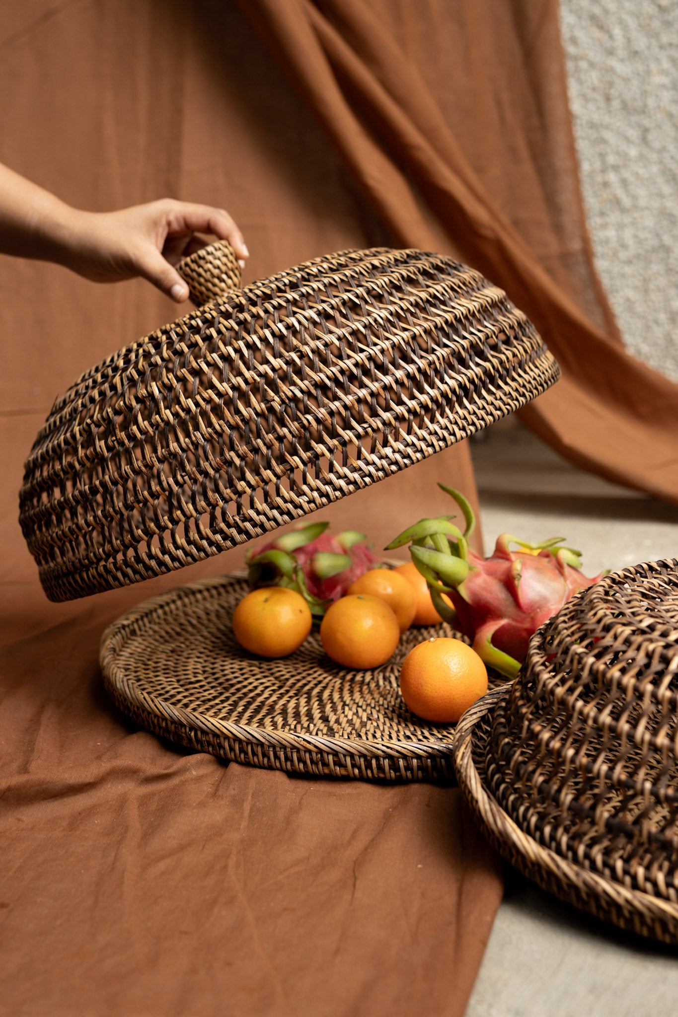 Midori Cane Fruit Basket