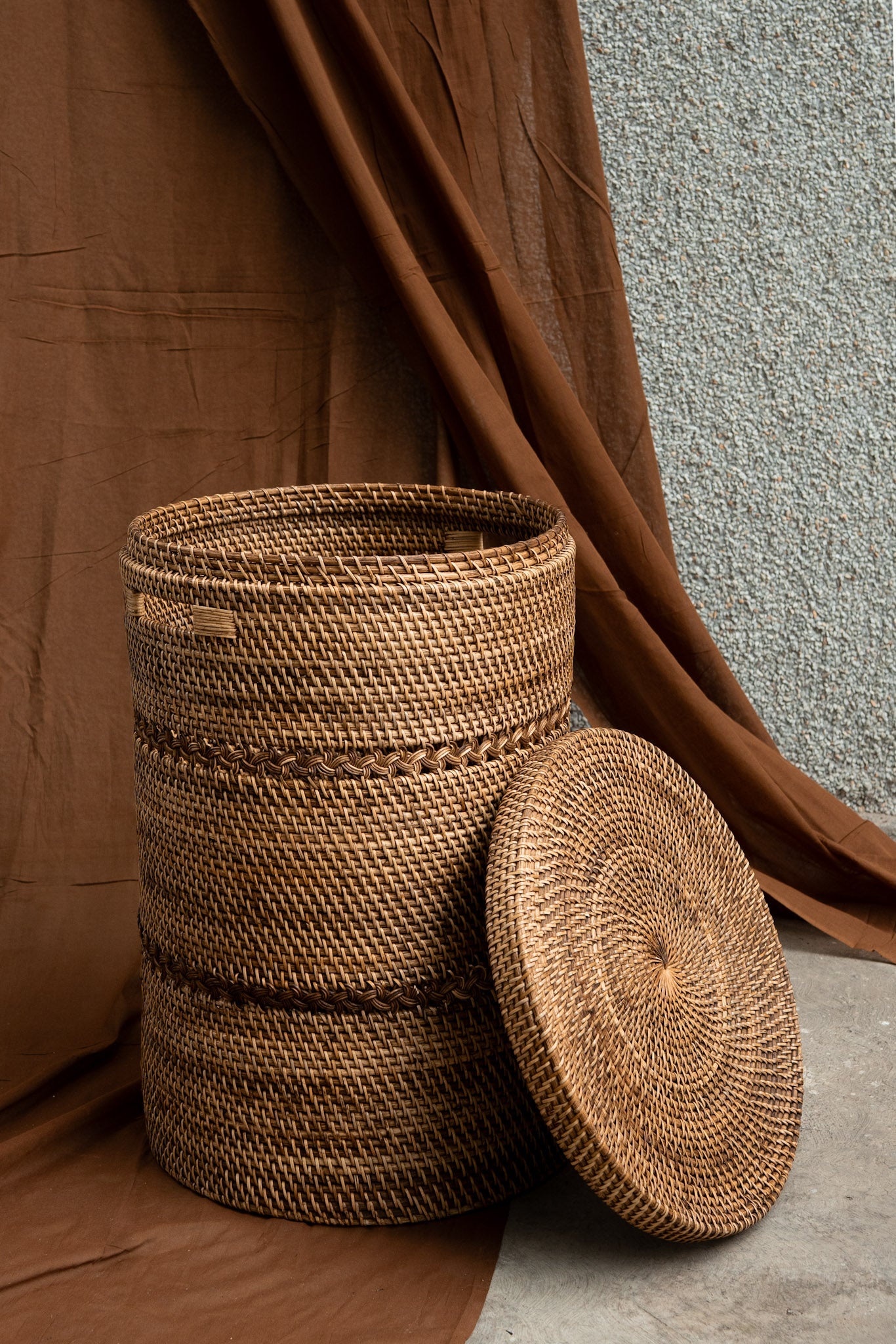 Midori Cane Cylindrical Basket