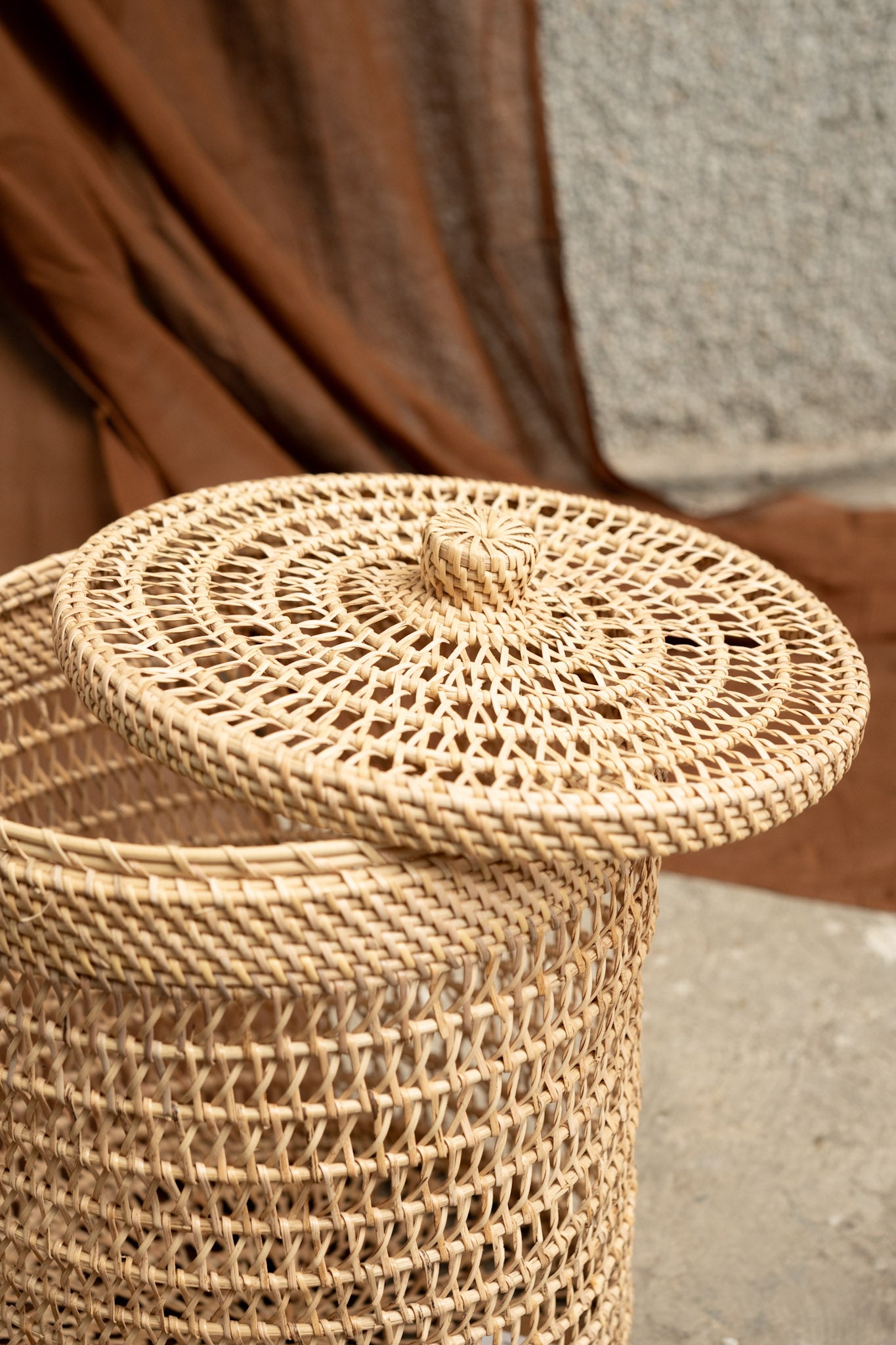 Midori Beige Laundry Basket