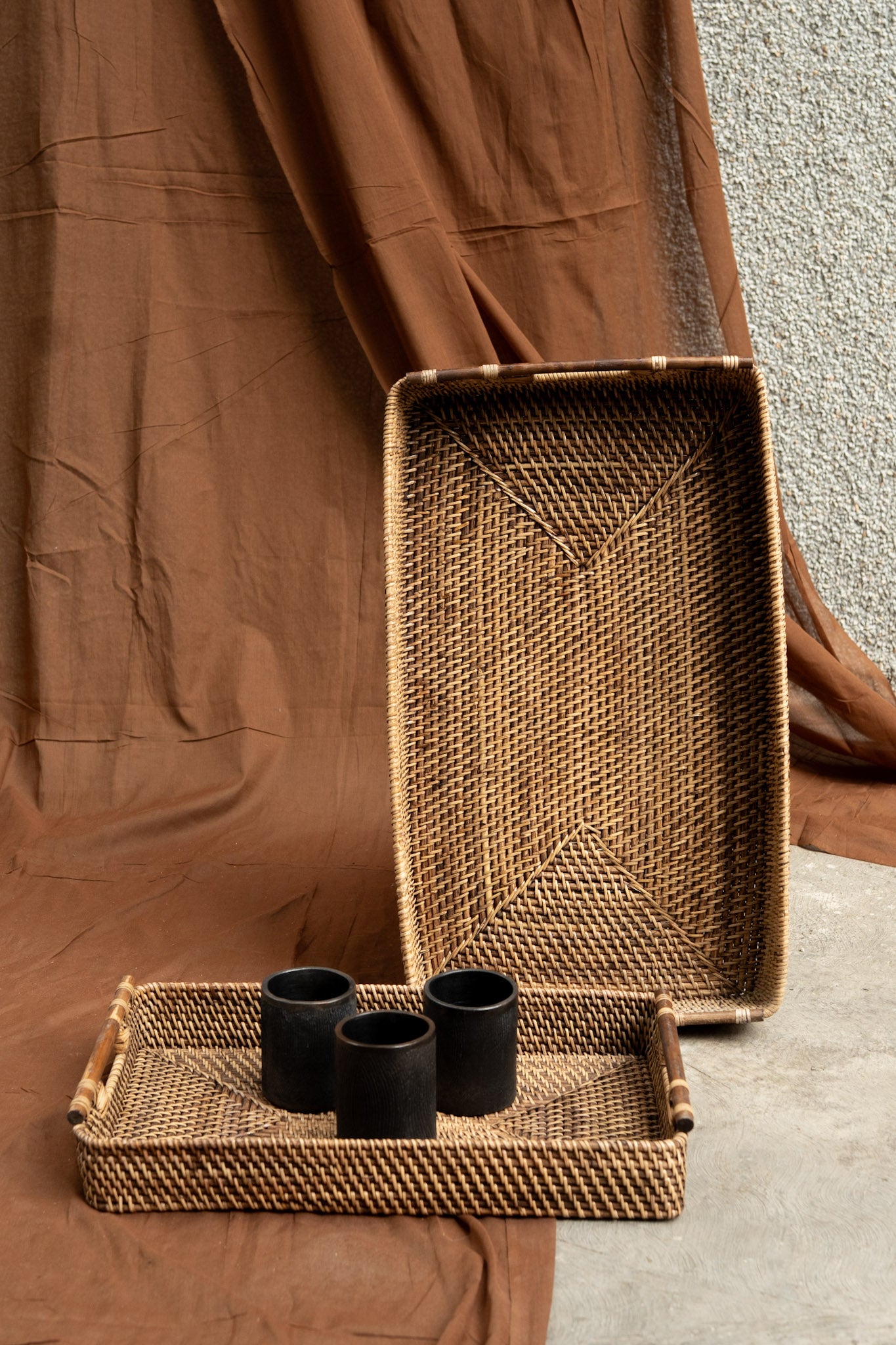 Midori Cane Rectangle Long Tray