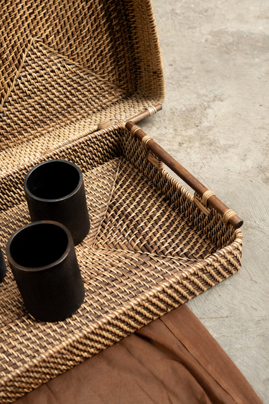 Midori Cane Rectangle Long Tray