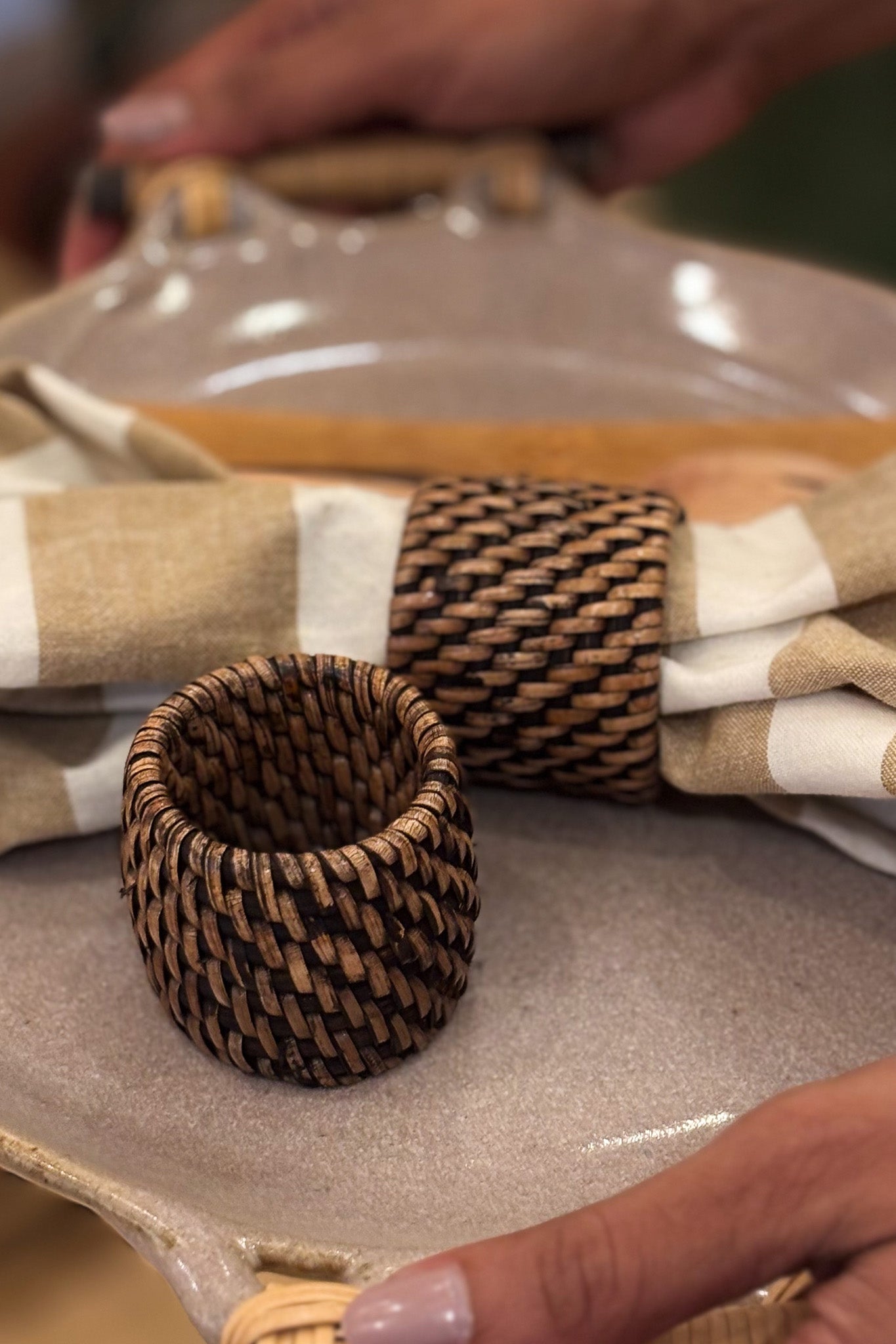 Midori Napkin Ring (set of 2)- Round