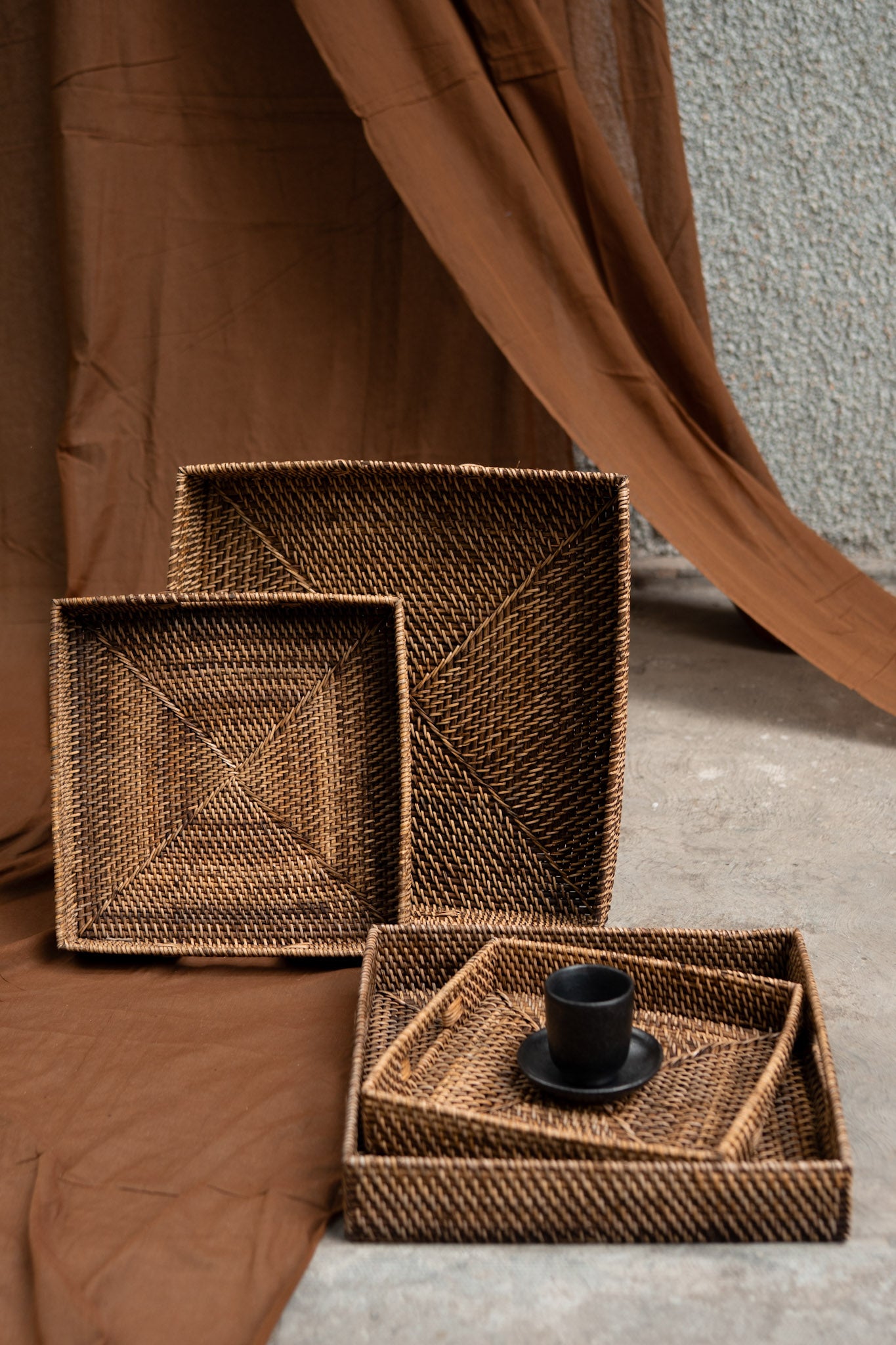 Cane Square Tray