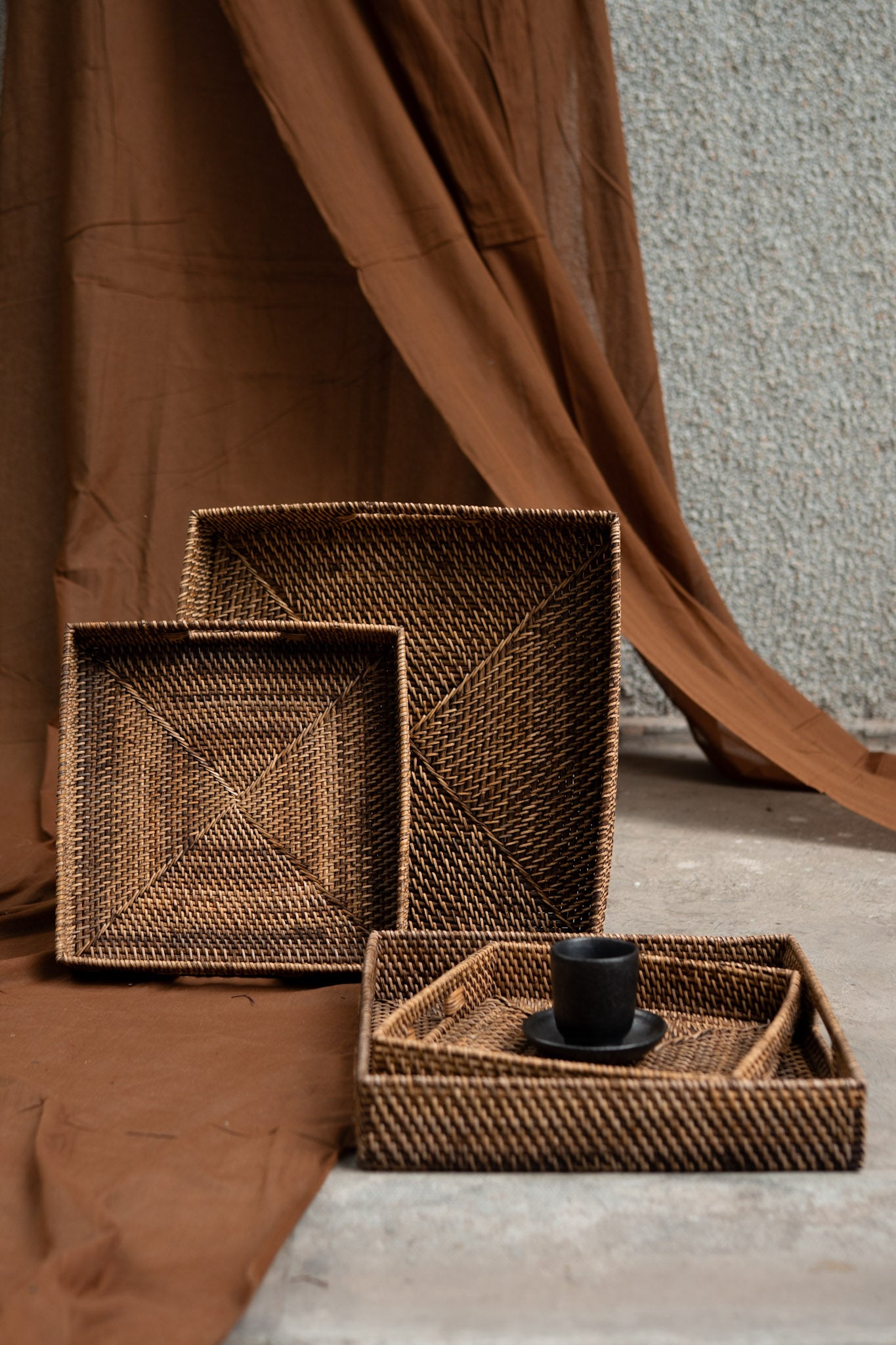 Cane Square Tray