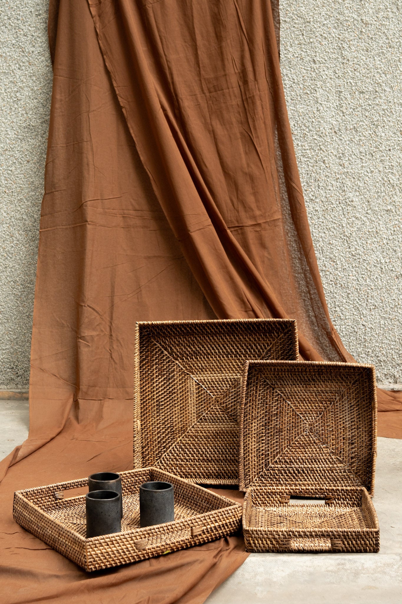 Cane Square Tray