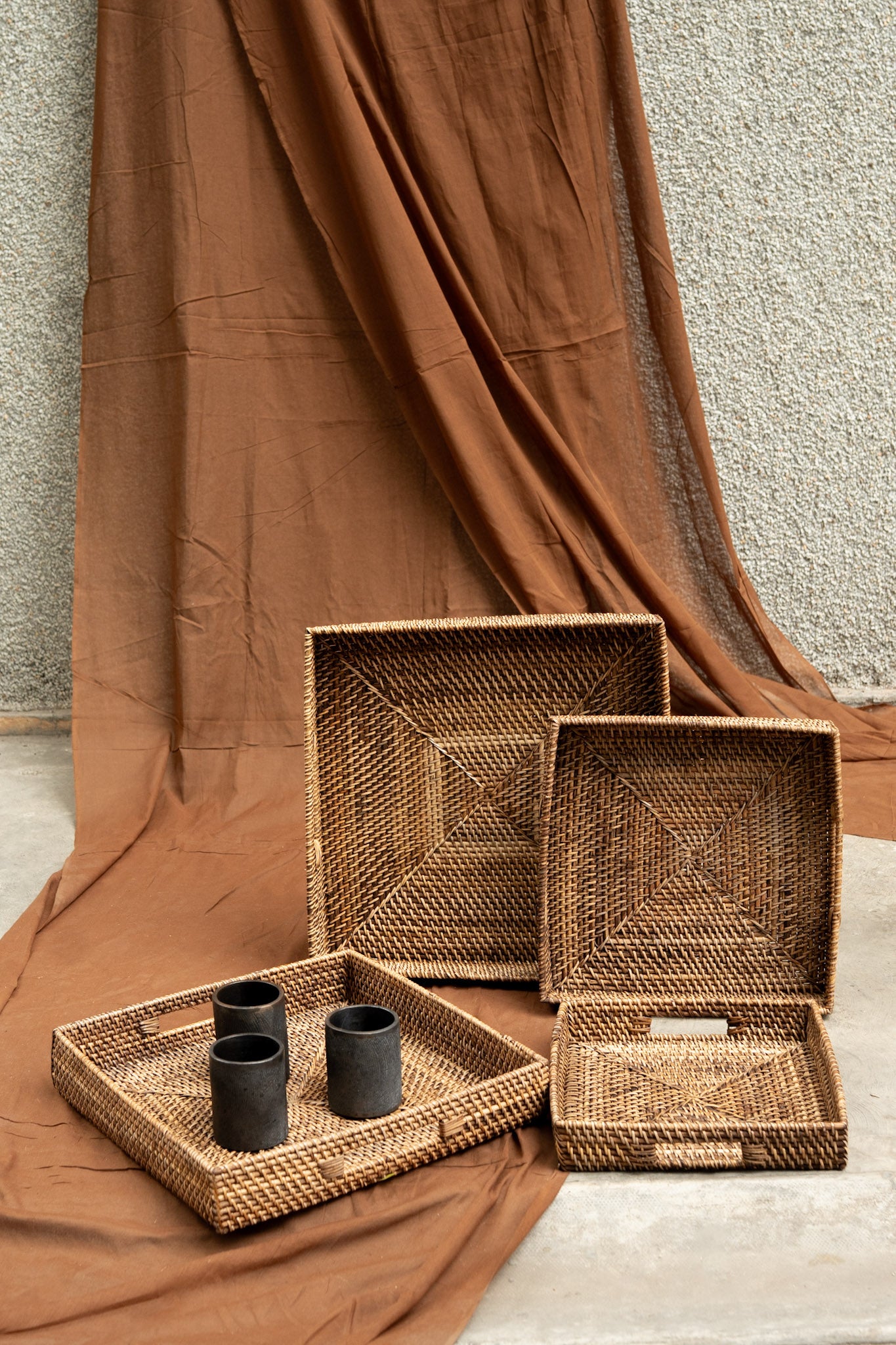 Cane Square Tray