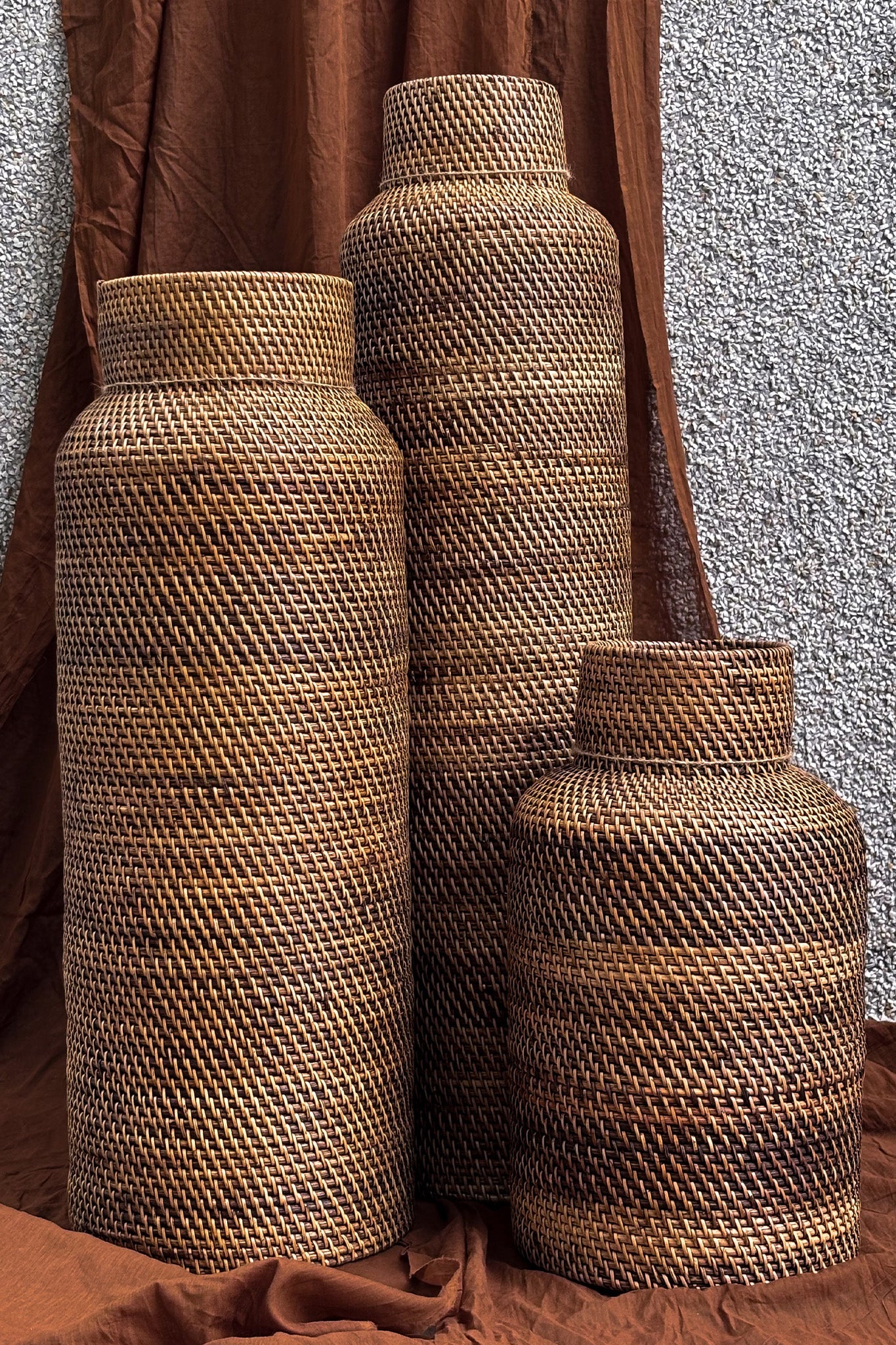 Midori Rattan Vase L