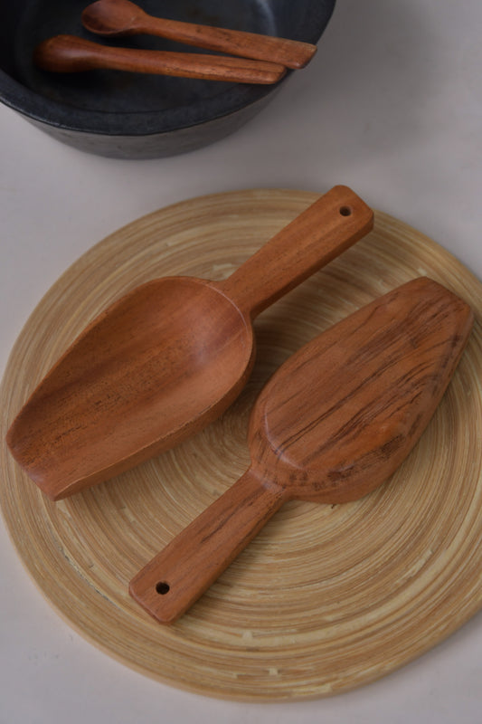 Neem Wood Flour Spoons - Set of 2