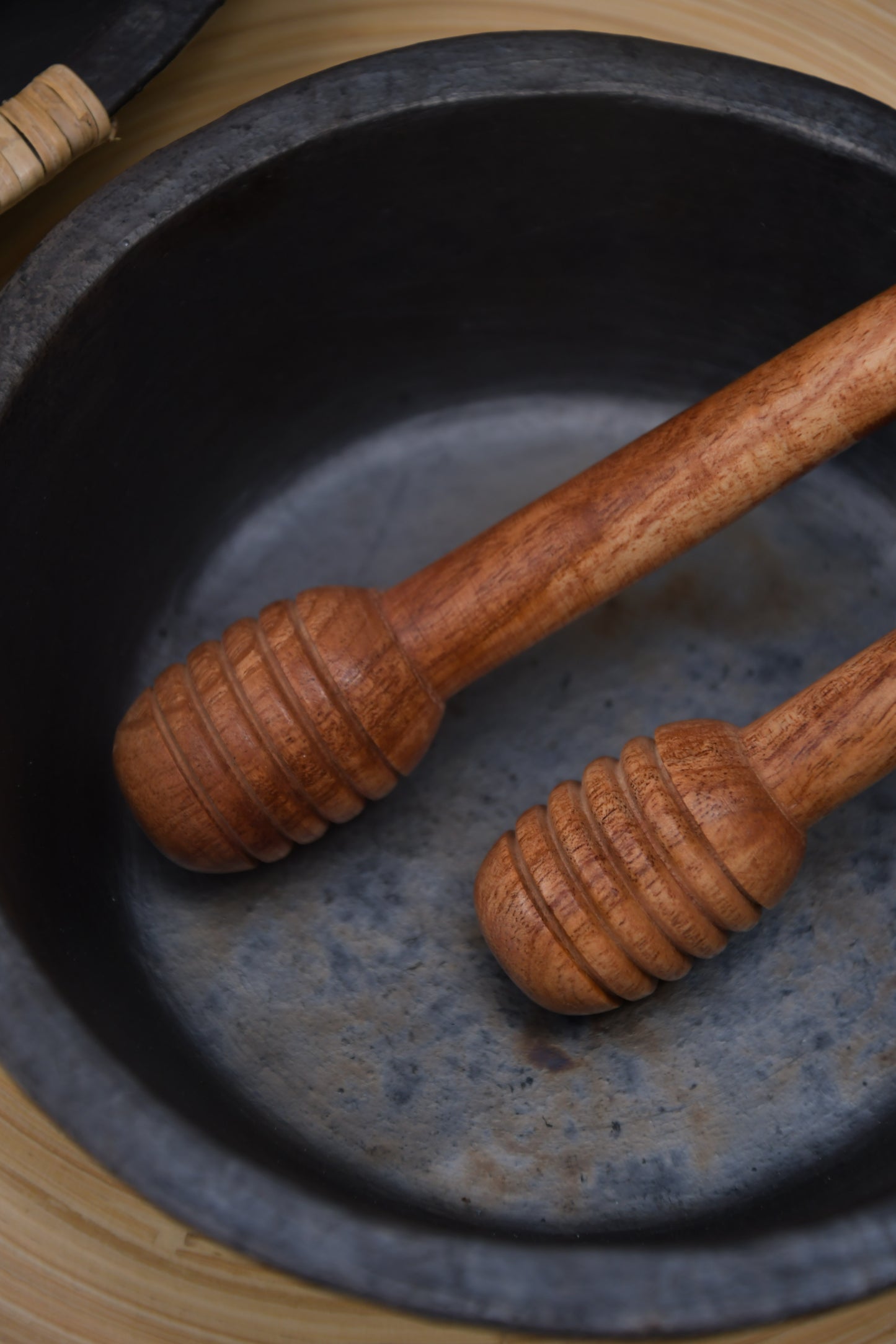 Neem Wood Honey Dipper - Set of 2