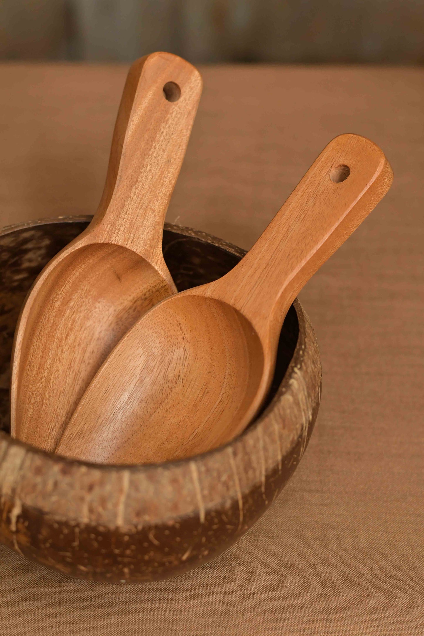 Neem Wood Flour Spoons - Set of 2