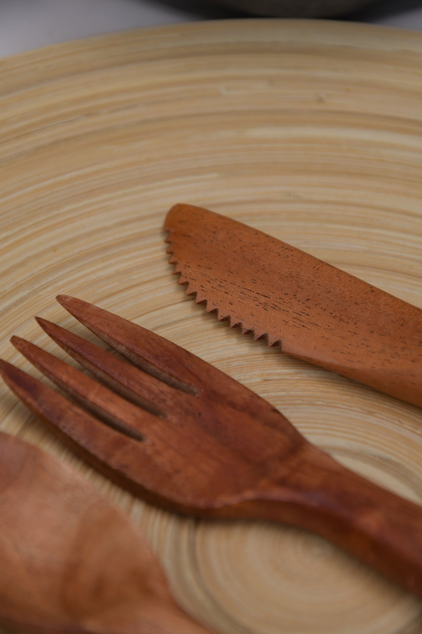 Neem Wood Spoon, Fork & Knife - Combo