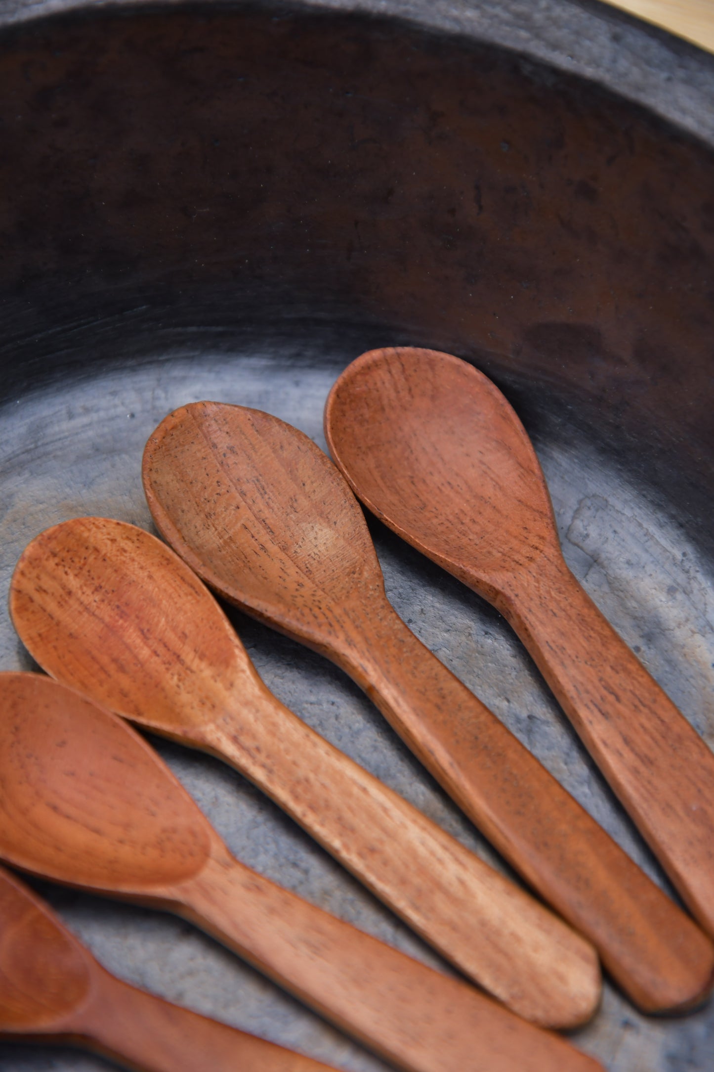 Neem Wood Salt Spoons - Set of 6