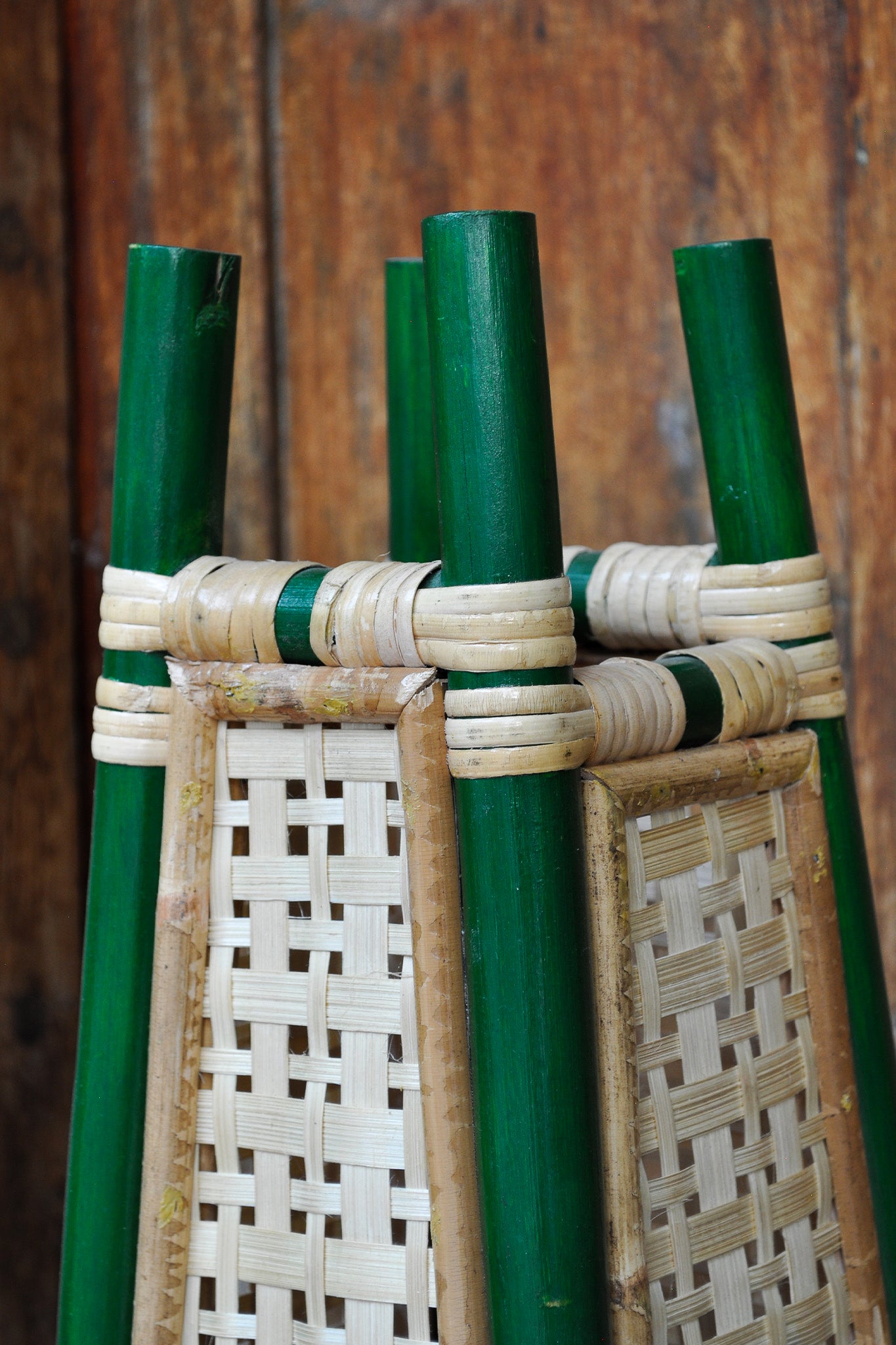 Golden Woods Bamboo Table Lamp - Green Natural