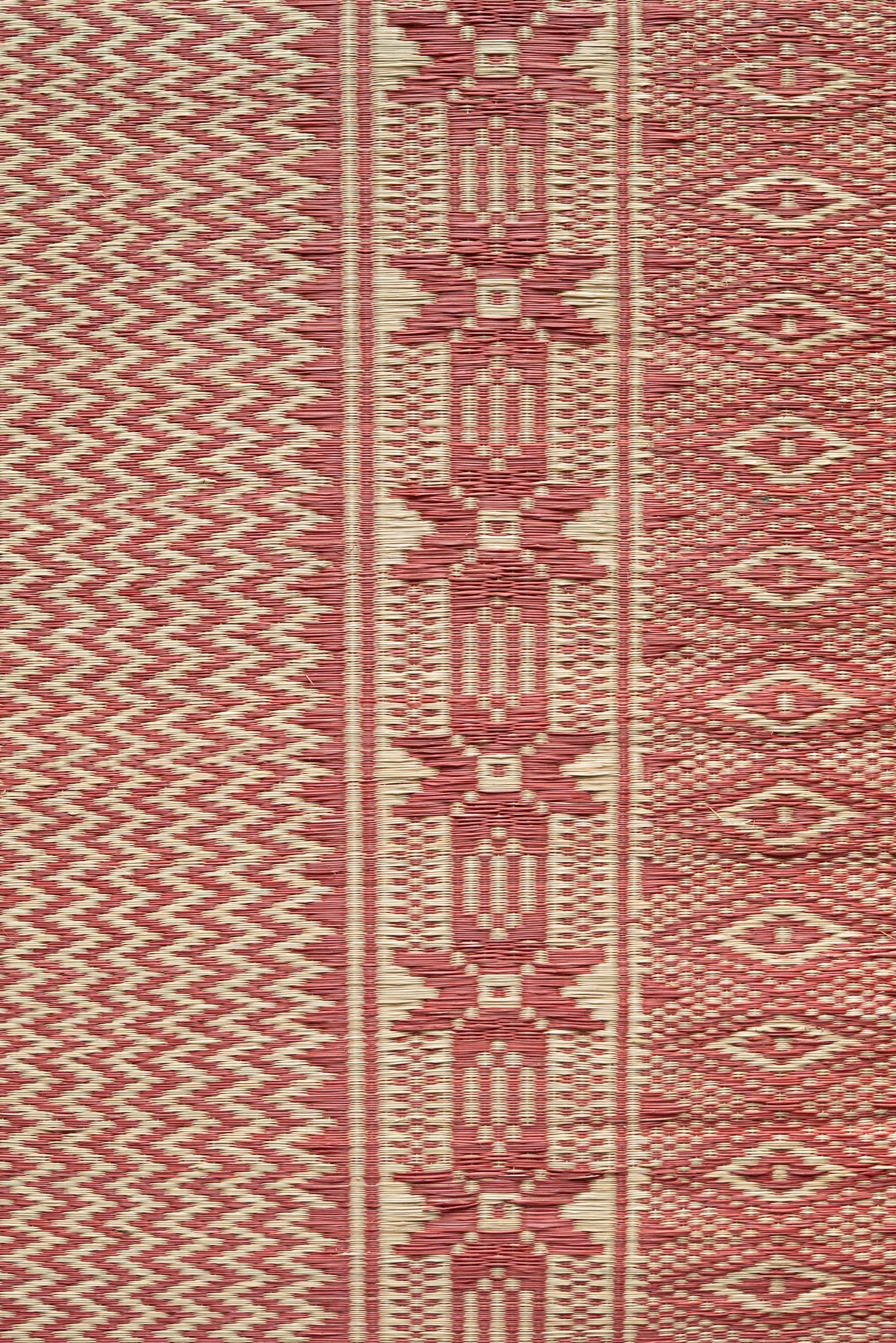 Damini Fine Floor Mat Red with Natural