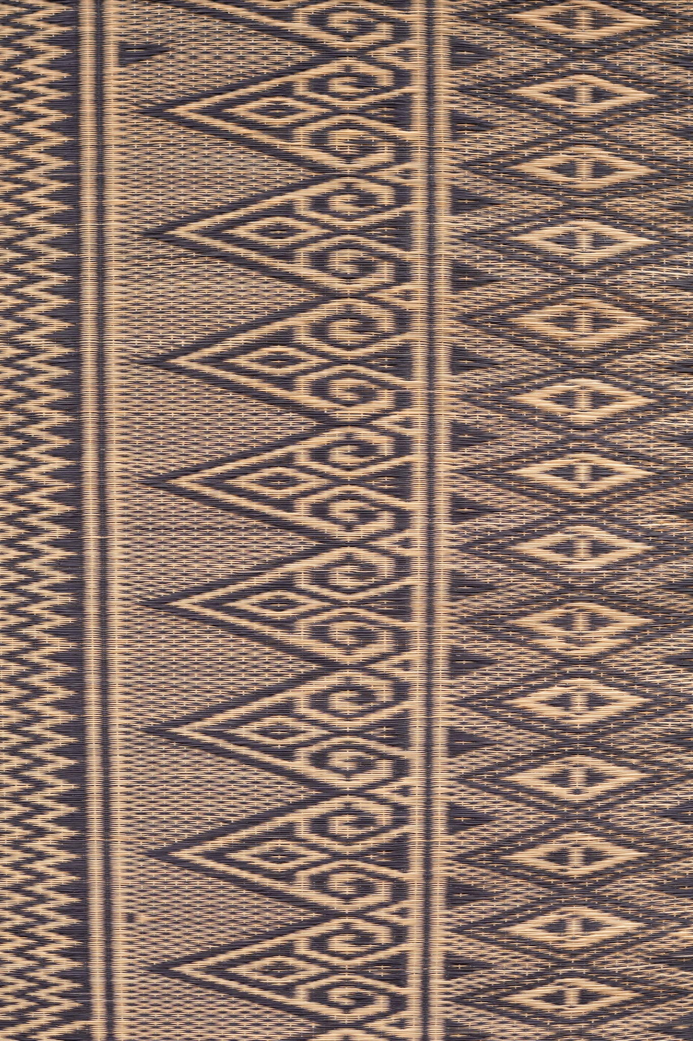 Damini Fine Floor Mat Ink Blue with Natural