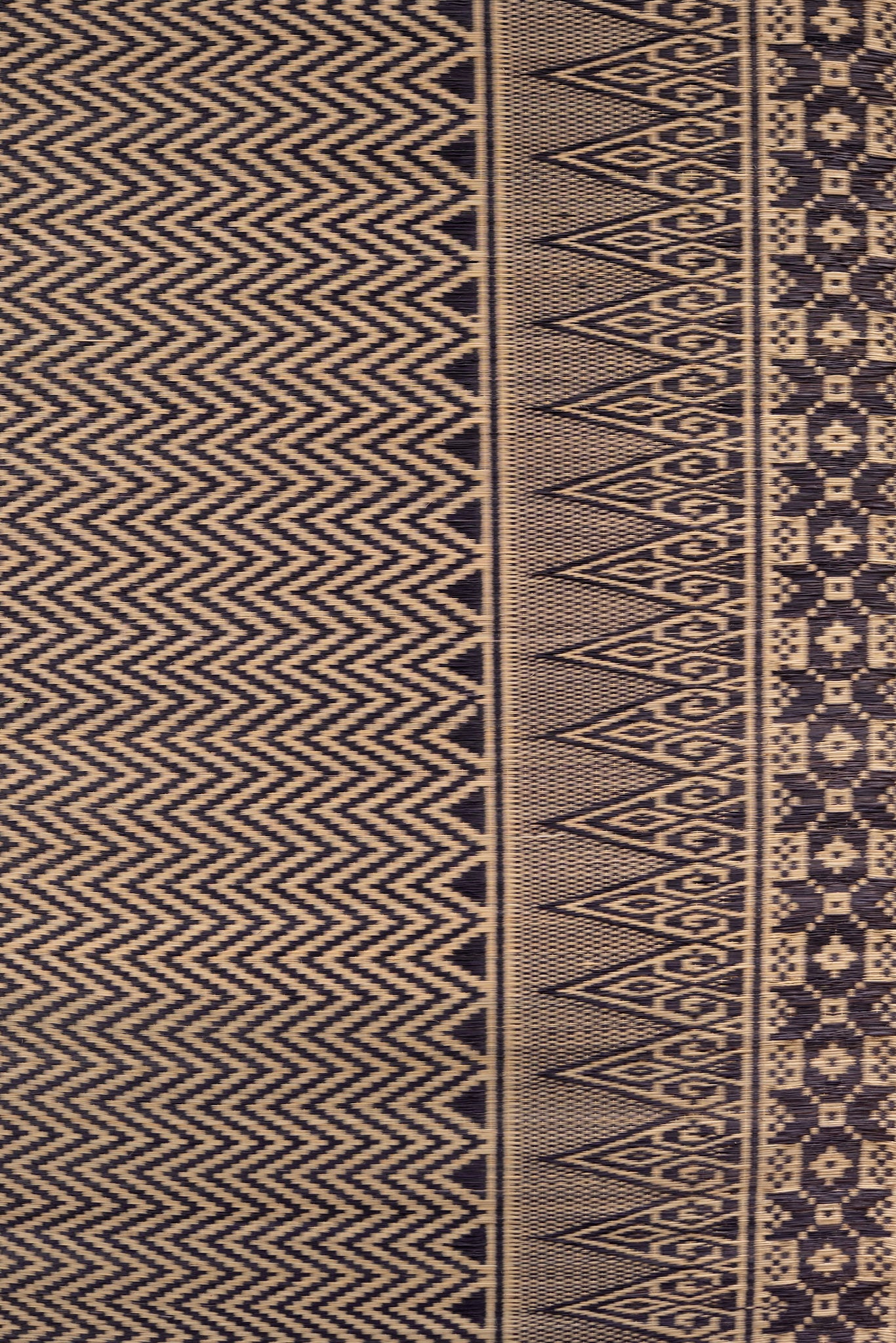 Damini Fine Floor Mat Ink Blue with Natural