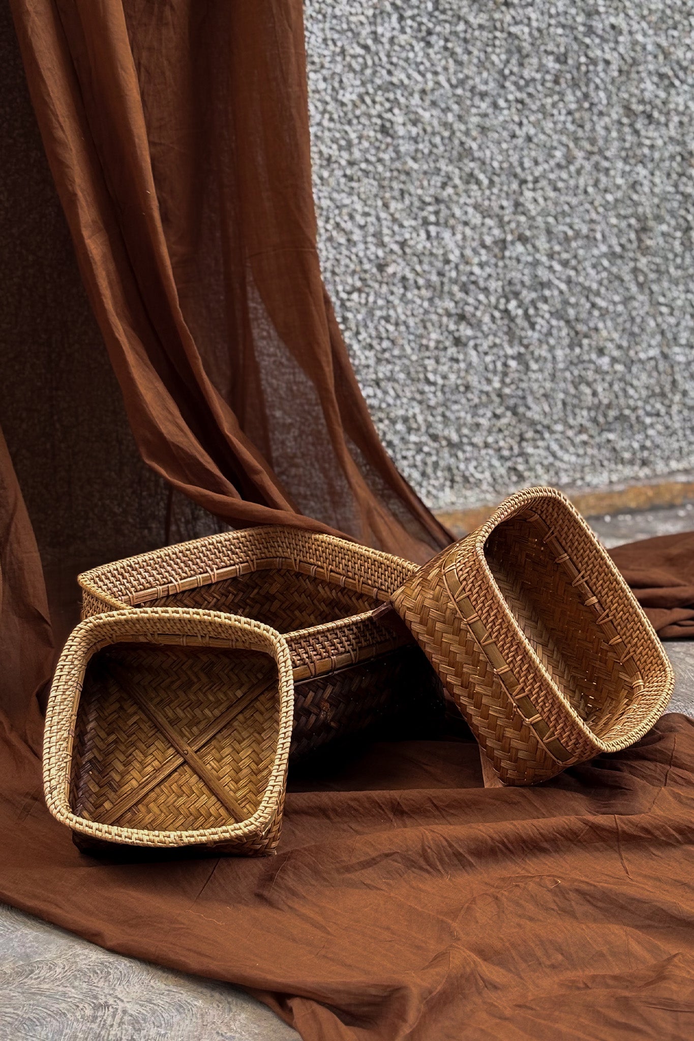Midori Square Bamboo Basket