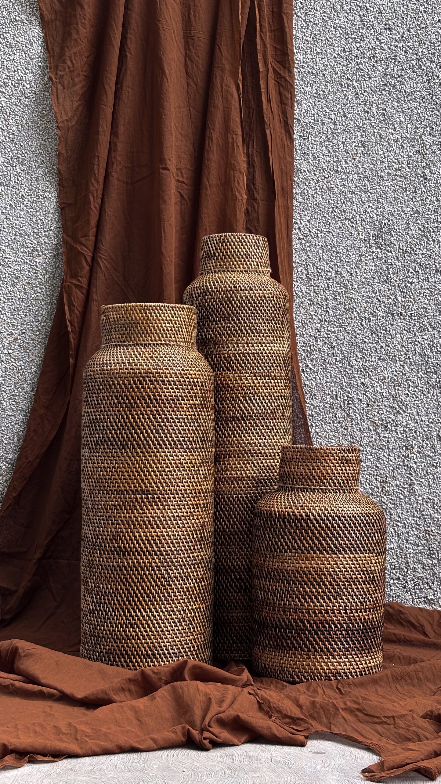 Midori Rattan Vase M