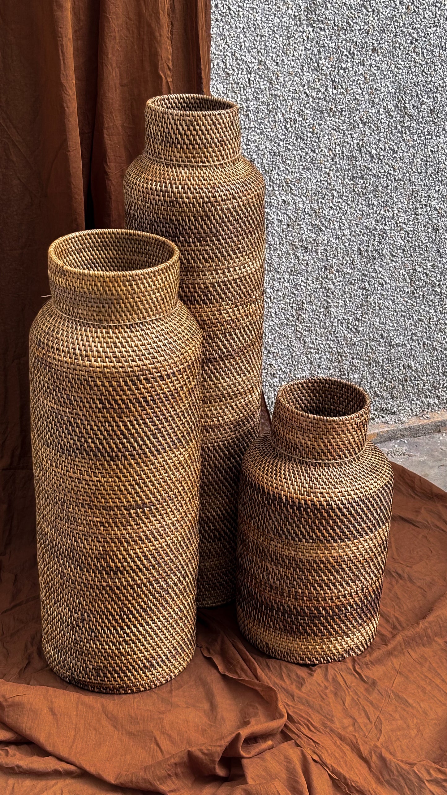 Midori Rattan Vase M