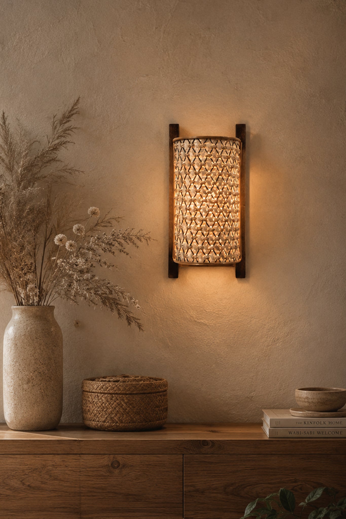 Urav Pineapple Wall Shade Natural with Green Line