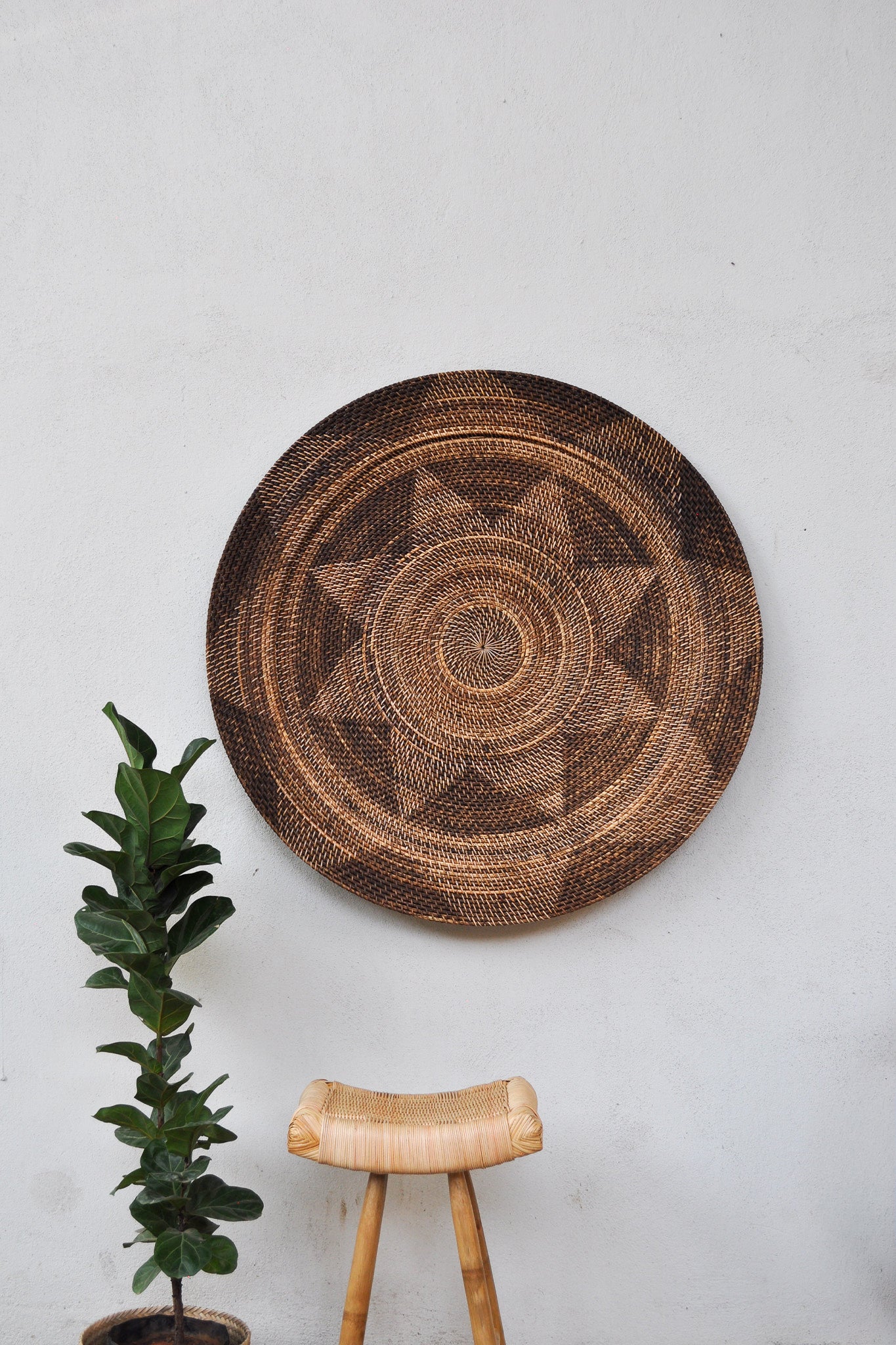 Midori Handwoven Rattan Wall Decor Plate – Bamboopecker