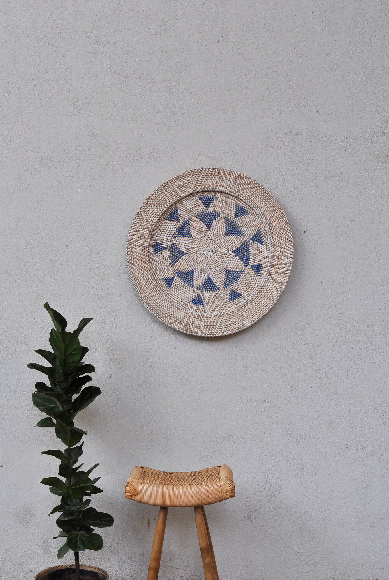 Midori Handwoven Rattan Wall Decor Plate