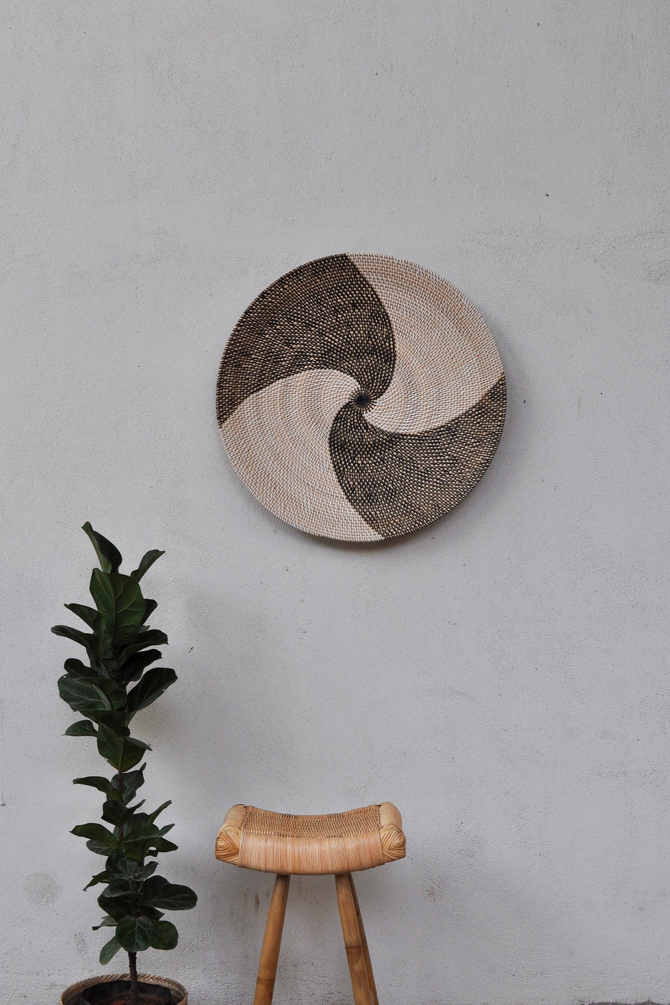 Midori Handwoven Rattan Wall Decor Plate