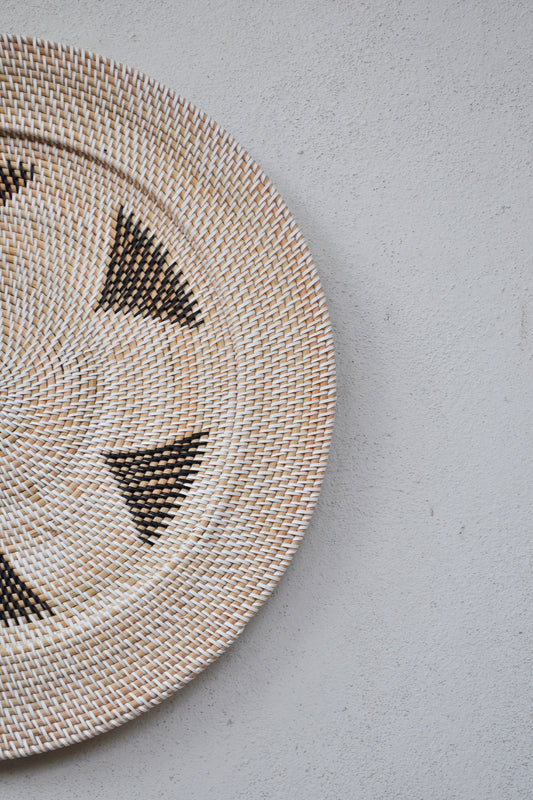 Midori Handwoven Rattan Wall Decor Plate
