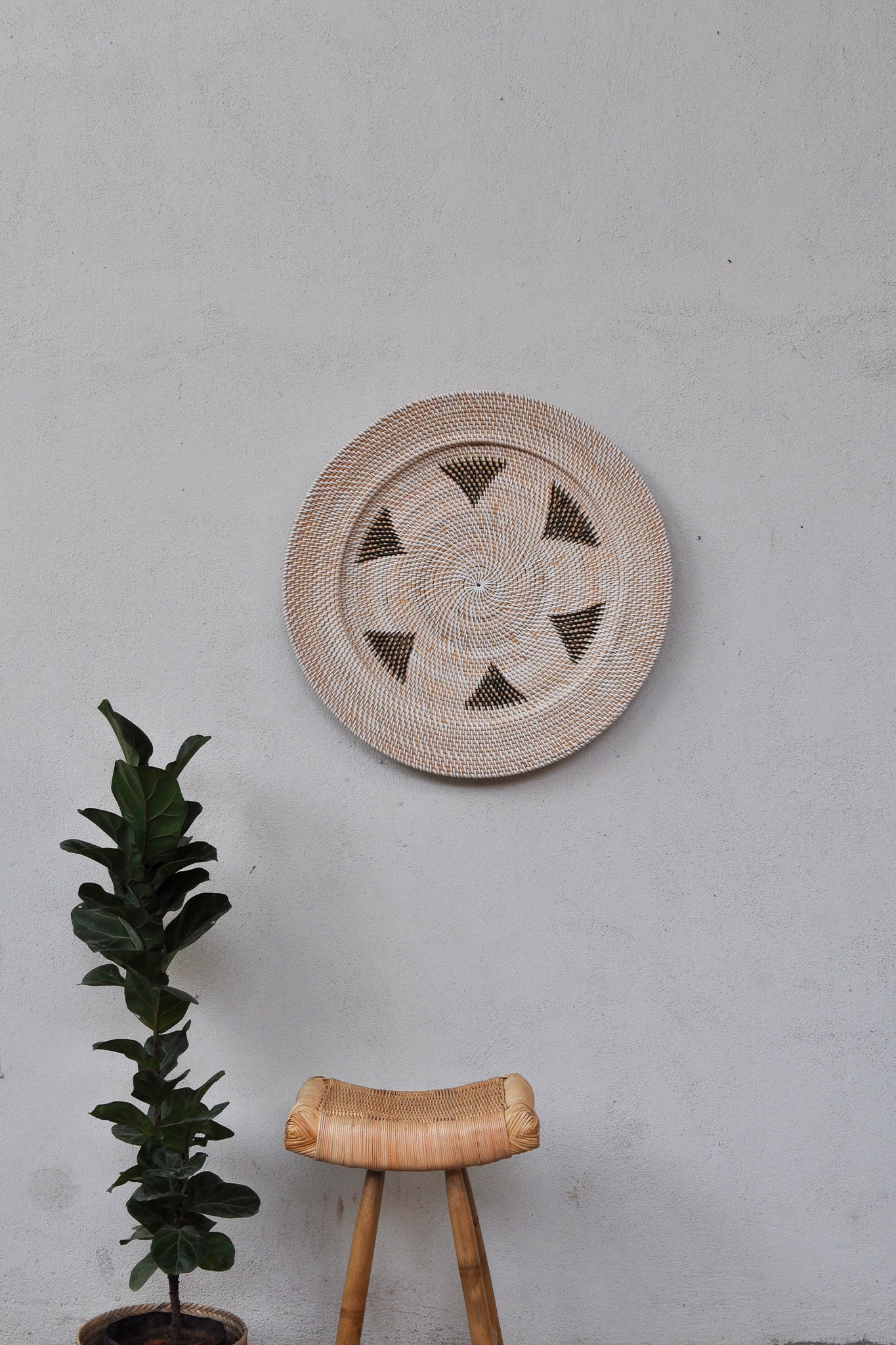 Midori Handwoven Rattan Wall Decor Plate