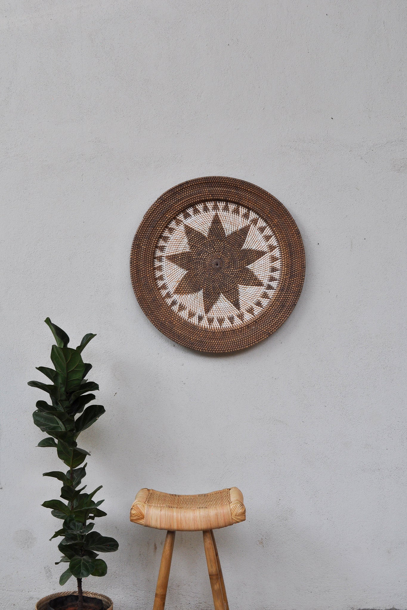 Midori Handwoven Rattan Wall Decor Plate