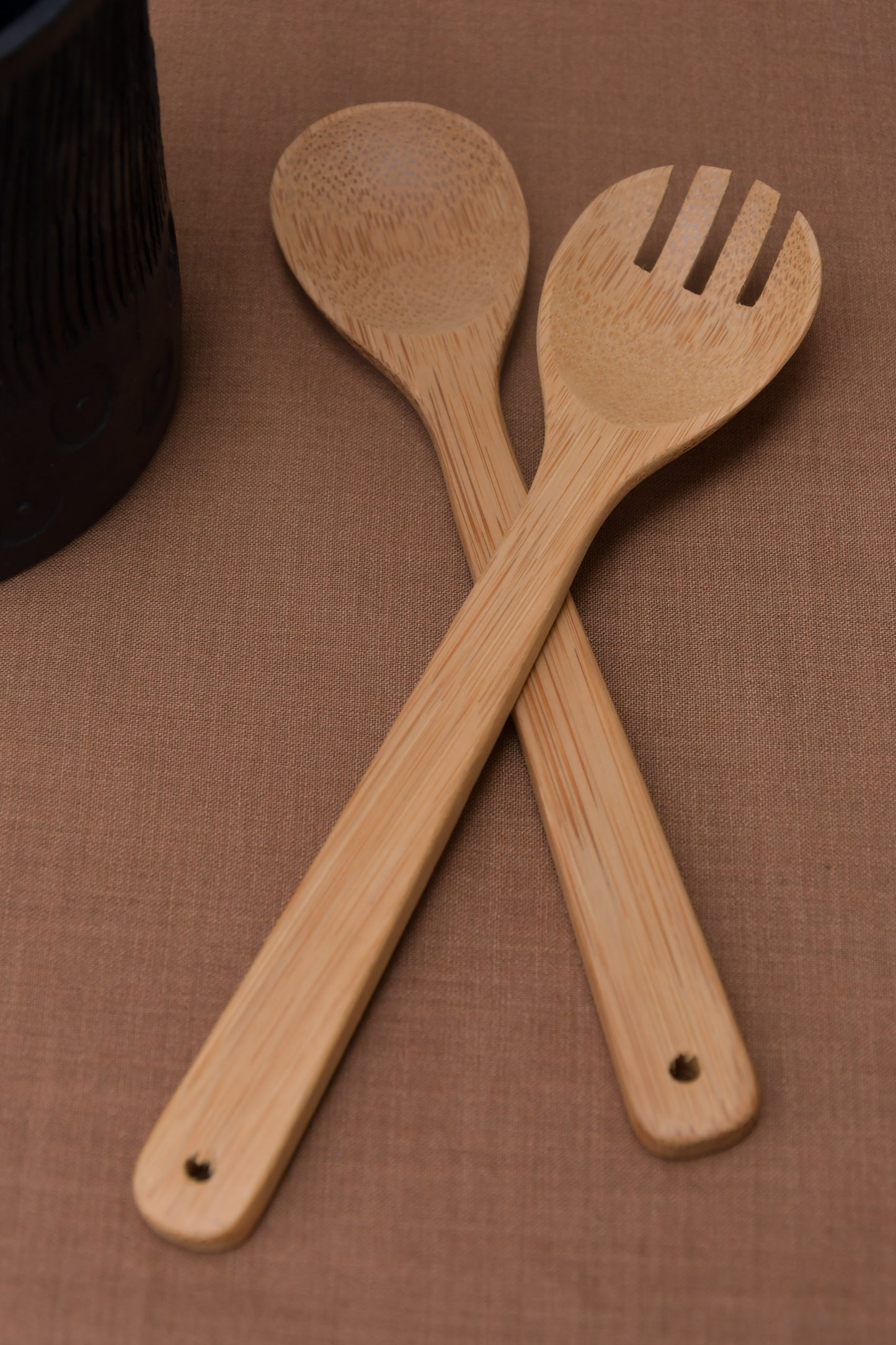 Natural Salad Server Set in Bamboo