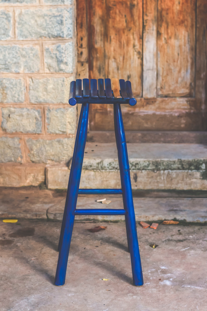 Madyam Bar Stool (Blue)